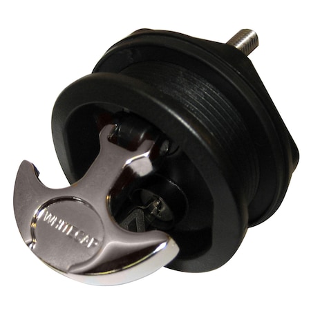 Whitecap T-Handle Latch-Chrome Plated Zamac/Black Nylon-Locking S-226BC